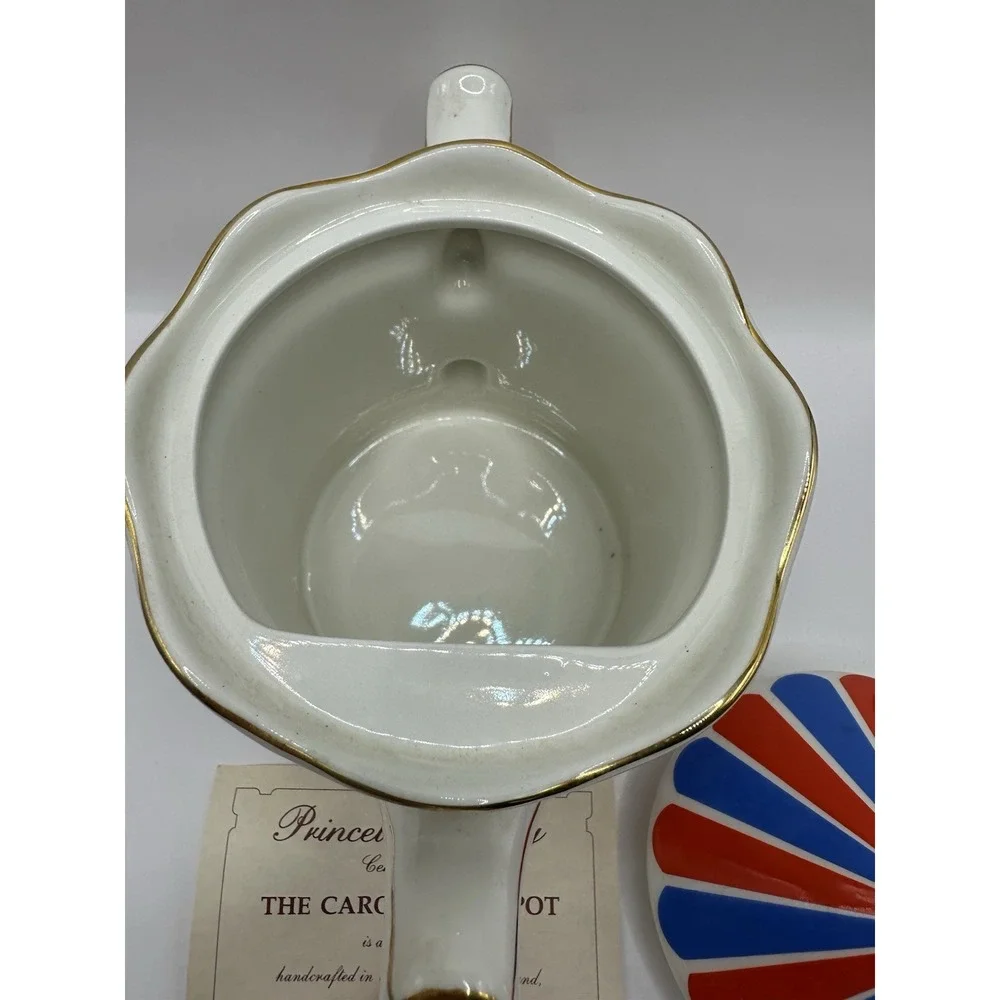 Sadler England Porcelain Carousel 2 Cup Teapot Tivoli Edwardian Entertainments